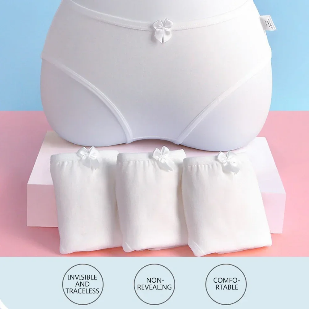 9PCS/Lot Littler Girl Briefs Solid White Dance Underpants Oddychająca bawełna Bielizna dziecięca Spodnie Bow Young Teen Knicker Short 3+Y