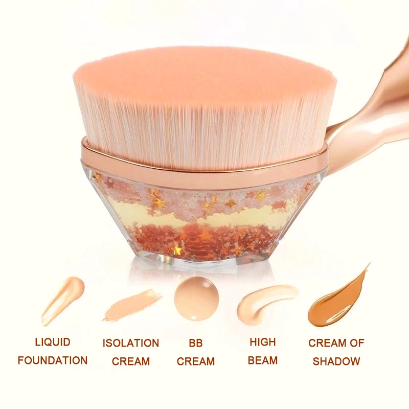 CALIYI Universal Makeup Brush Liquid Quicksand Included Foundation Powder Blusher Shadow Make-up Brush Portable Make Up Tools