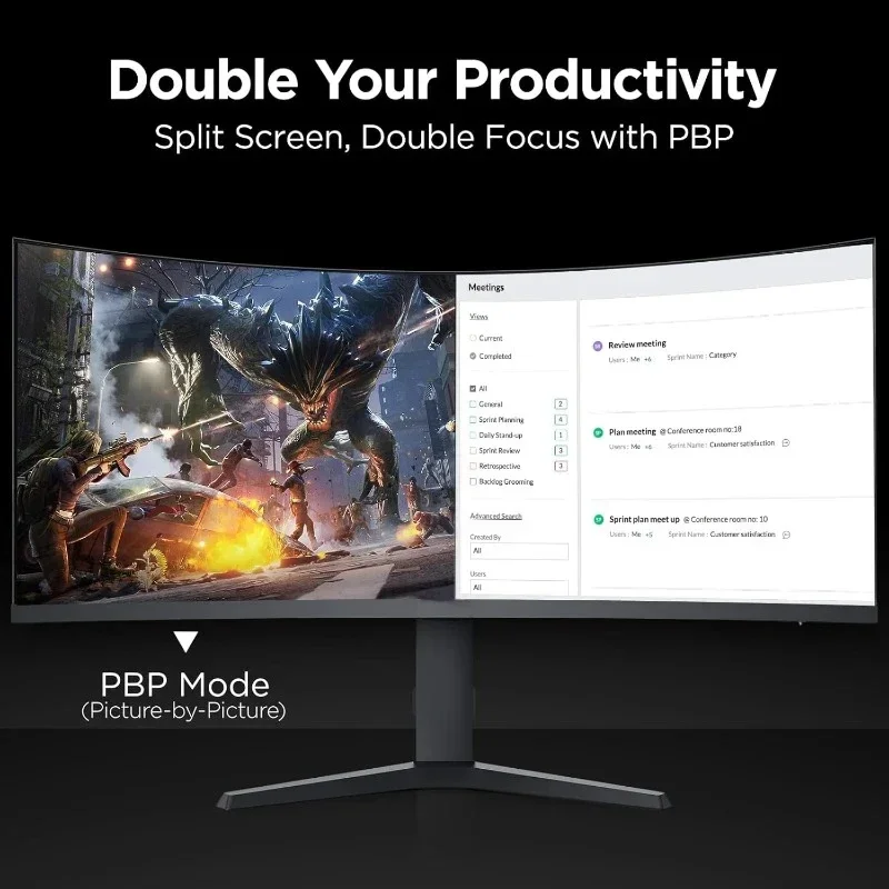 

Игровой монитор 3440×1440, 34-дюймовый сверхширокий изогнутый WQHD, DCI-P3, 90% цветная гама, 1 мс (MPRT) с дисплеемHDR 400