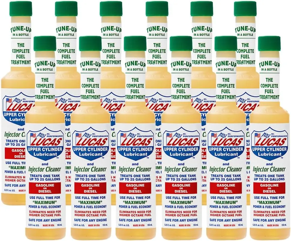 Lucas Upper Cylinder Lubricant & Fuel Injector Cleaner (5.25 oz.)-12 Pack