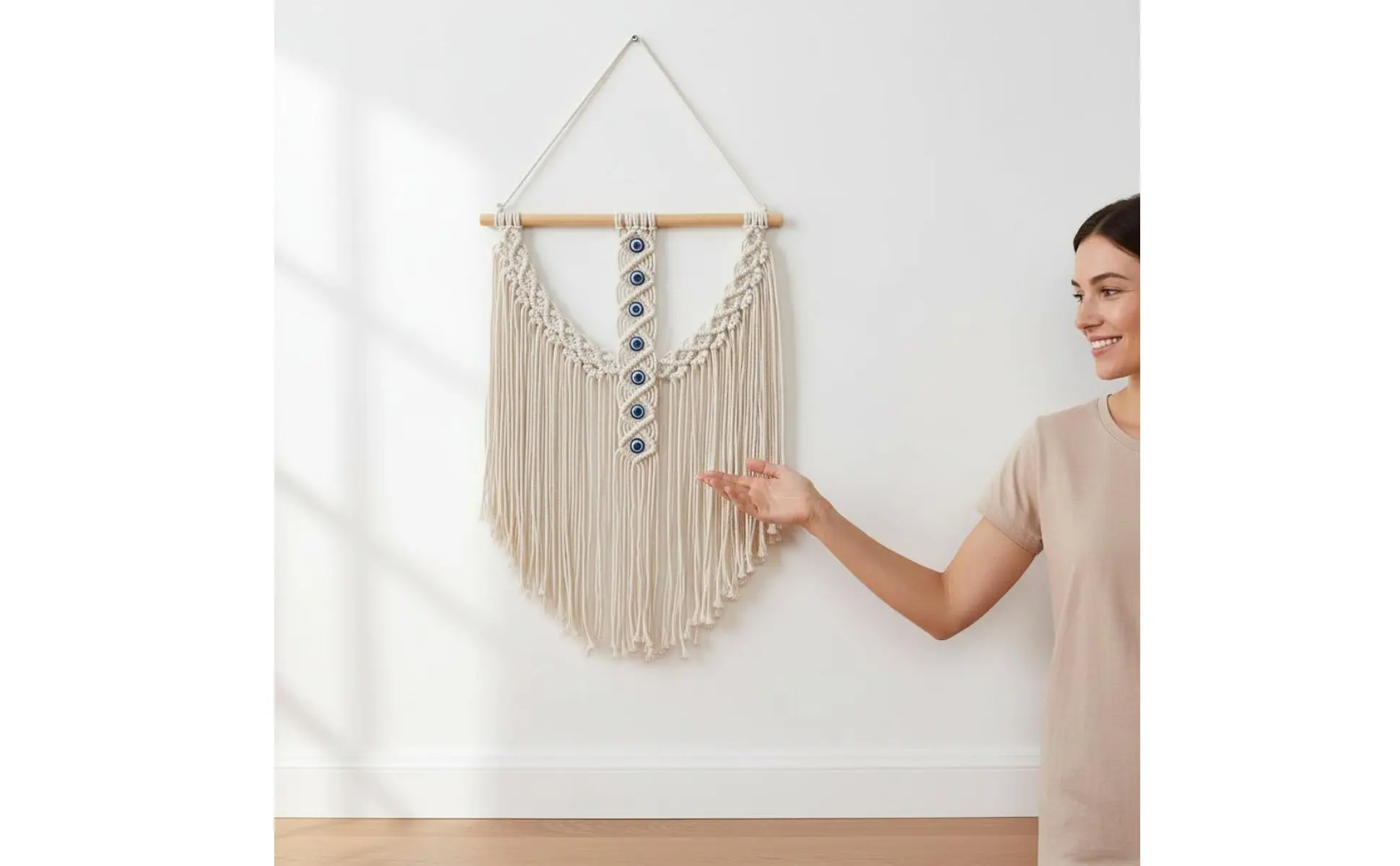 Evil Eye Wall Hanging Tassels Handwoven Tassel Wall Hanging Evil Eye Tapestry Easy to Hang Long-Lasting for Bedroom Evil Eye Wall Hanging Tassels Handwoven Tassel Wall Hanging Evil Eye Tapestry Easy to Hang Long-Lasting for Bedroom