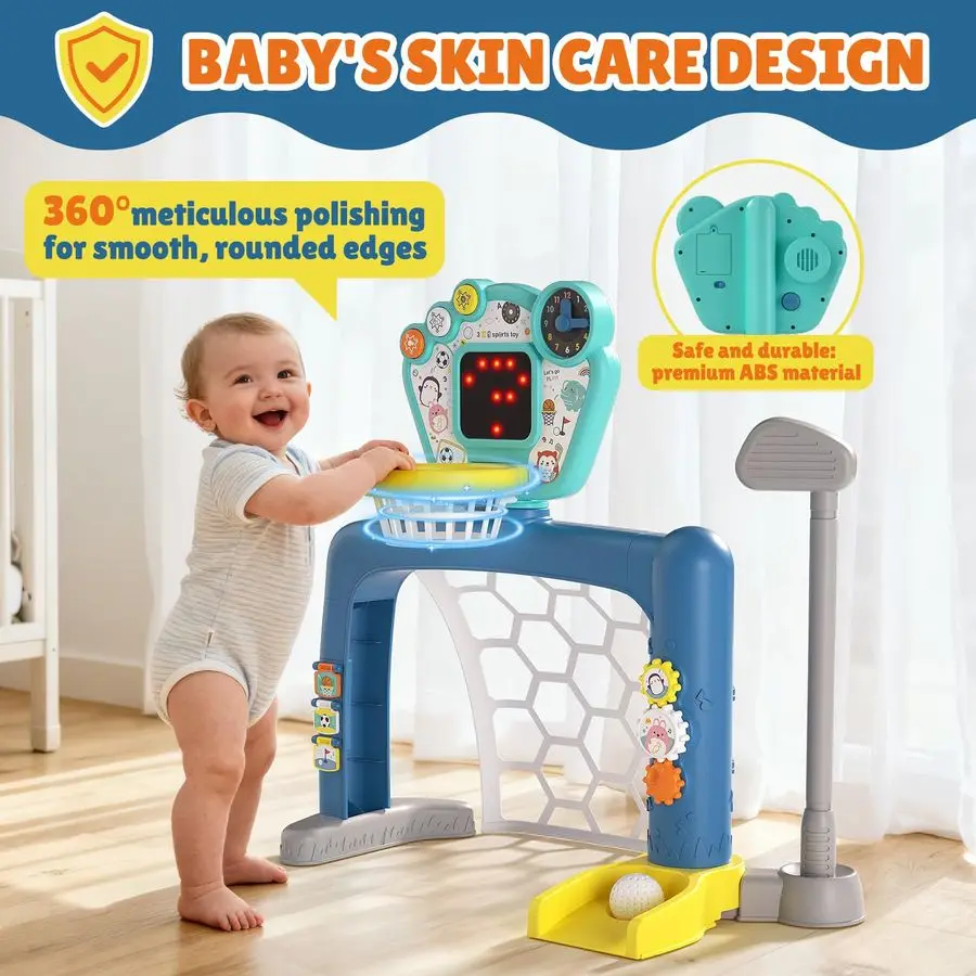 Спортивные игрушки, баскетбольное кольцо для малышей 3 в 1, центр занятий спортом в гольфе, баскетбольное кольцо для детей 13,1 2 3 года, игрушка для мальчиков и девочек