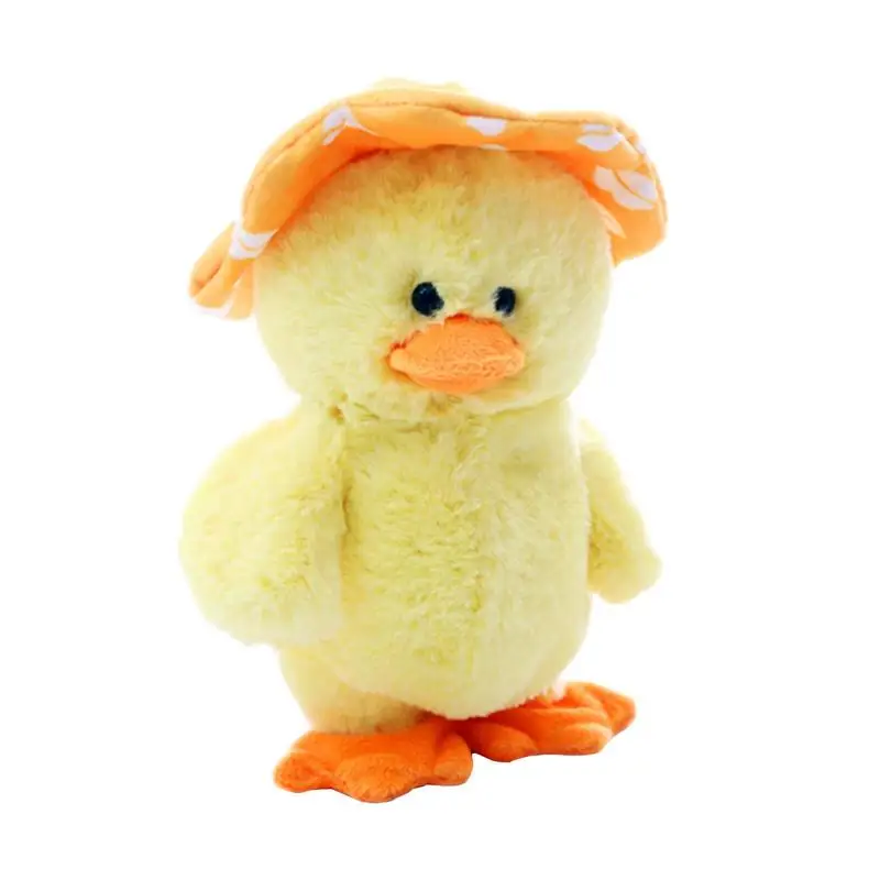 Canard en peluche chantant jaune pour enfants, animal en peluche doux, jouet coule, développement de la motricité fine, jouet d'apprentissage mentaires oriel, cadeau pour enfants