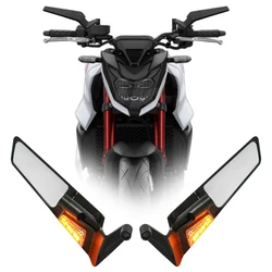 Motorcycle Side View Mirror with Turn Signal for Honda CB1000R CB650R CB650F CB500 CB300 CB200X CB125 CB750 Rearview Mirrors Kit