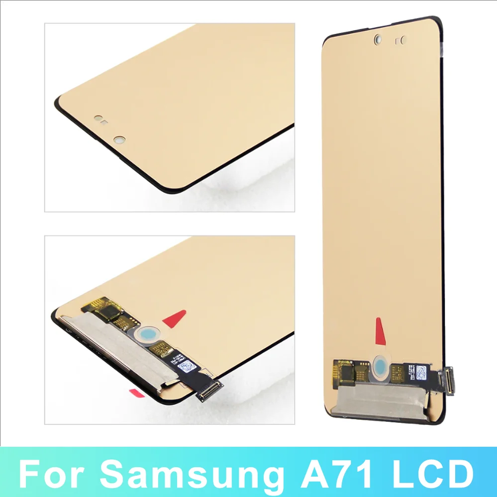 AMOLED For Samsung A71 Display Replacement with Frame, For Samsung A715 A715F A715FD LCD Display Touch Screen Digitizer Assembly