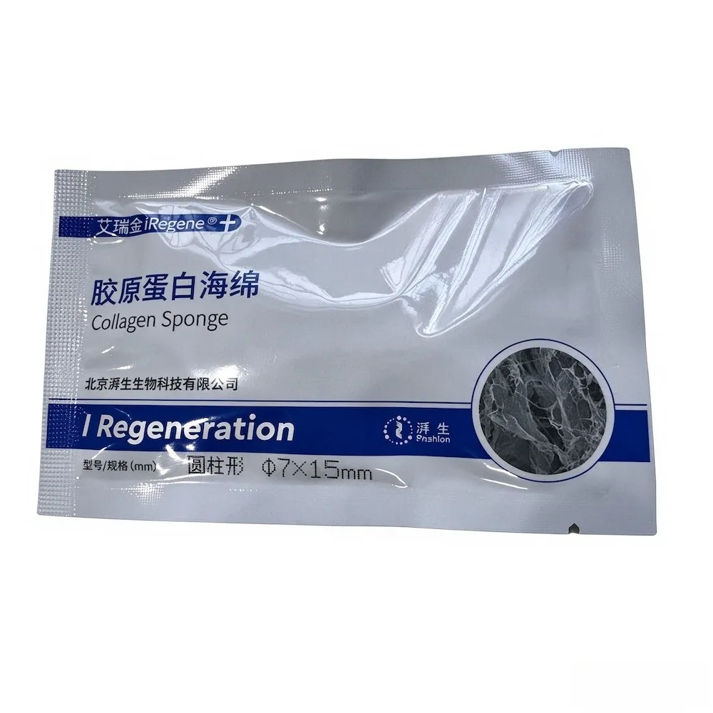 Absorbable Medical Collagen Sponge Hemostatic Dressing for Wound Healing Dental Surgery Tissue Regeneration