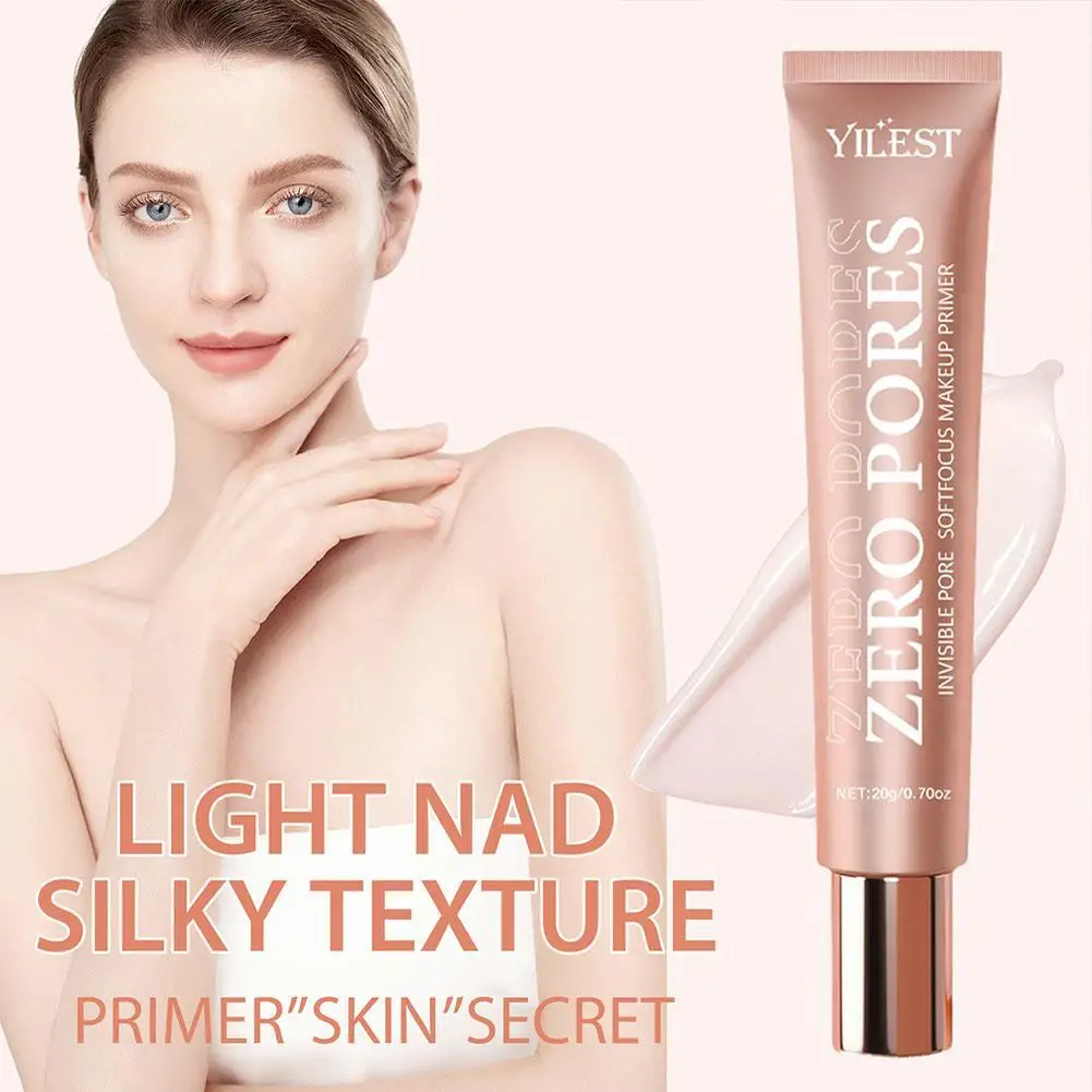 Primer idratante per il viso Base per il trucco pori invisibili morbidi 20g Base liscia a lunga durata Brighten Foundation Focus Oil-Control V2N9