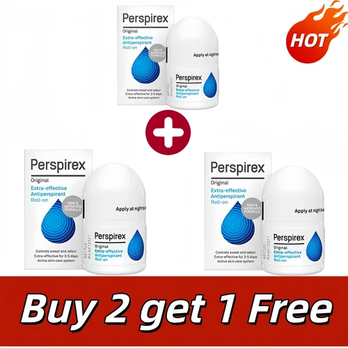 3 uds PERSPIREX Perspirex desodorante para el sudor Roll-on secado rápido portátil 24H inodoro Control del sudor cuidado de la piel Natural 2025