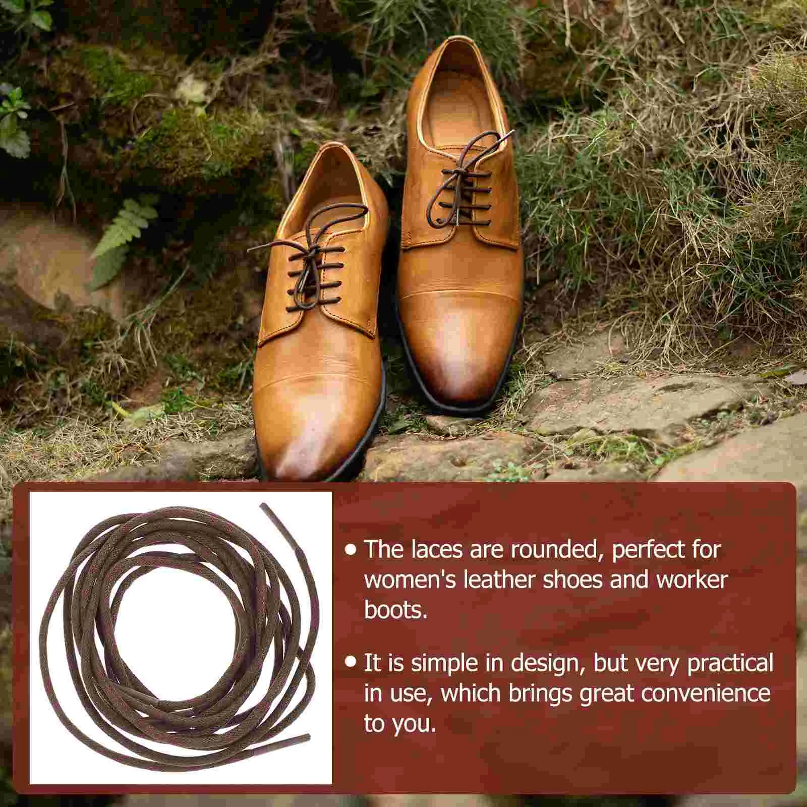 Dress Shoes Boot Laces Man Men's Fashion Sneakers Shoelaces for Boots Work Hiking Polyester Yarn