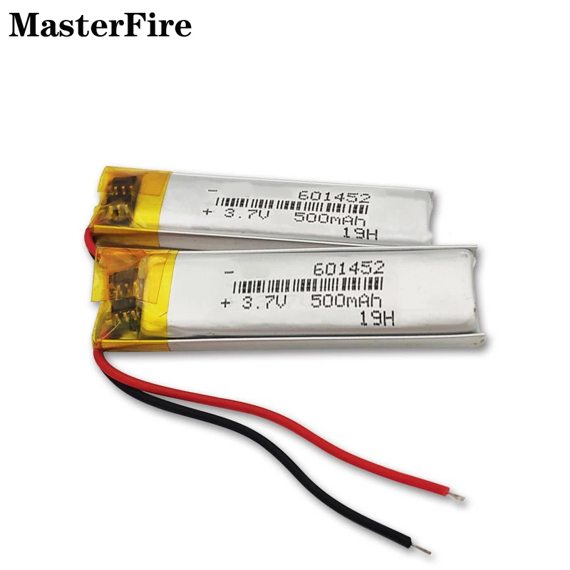 

2-10PCS 601452 3.7V 500mah Rechargeable Lithium Polymer Battery for Bluetooth Headset Smart Watch Driving Recorder E-Book Cell