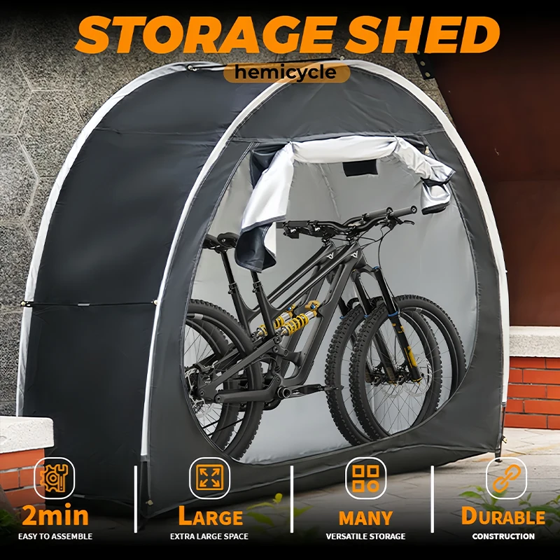 Thickened Oxford Cloth Portable Bike Shelter Private Travel Tent for Outdoor Hiking Cycling Camping And Travel