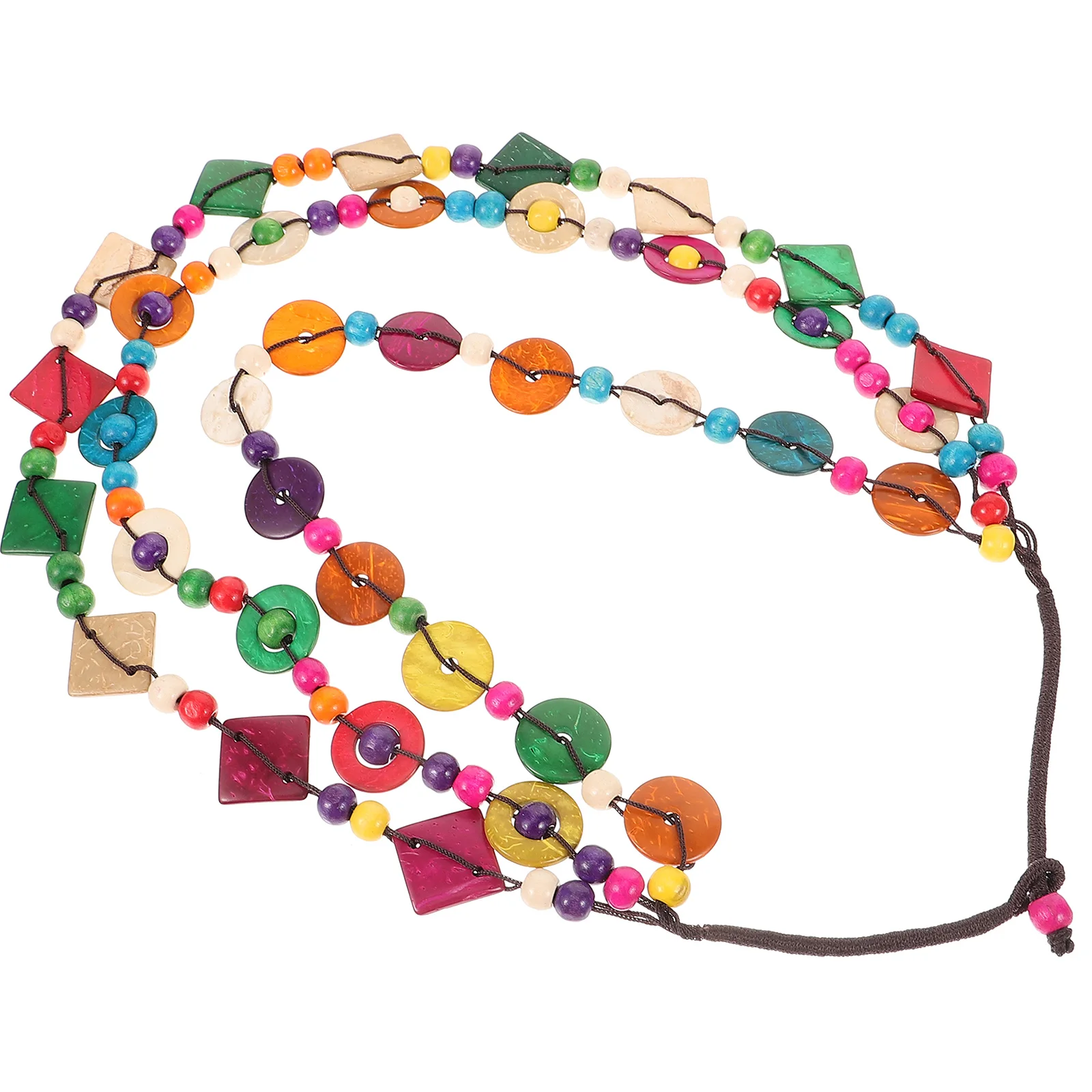 

Retro Necklace Bohemia Style Wooden Beach Necklaces Coconut Shell Wood Bead Jewelry for Women Casual Formal Daily Present Gift
