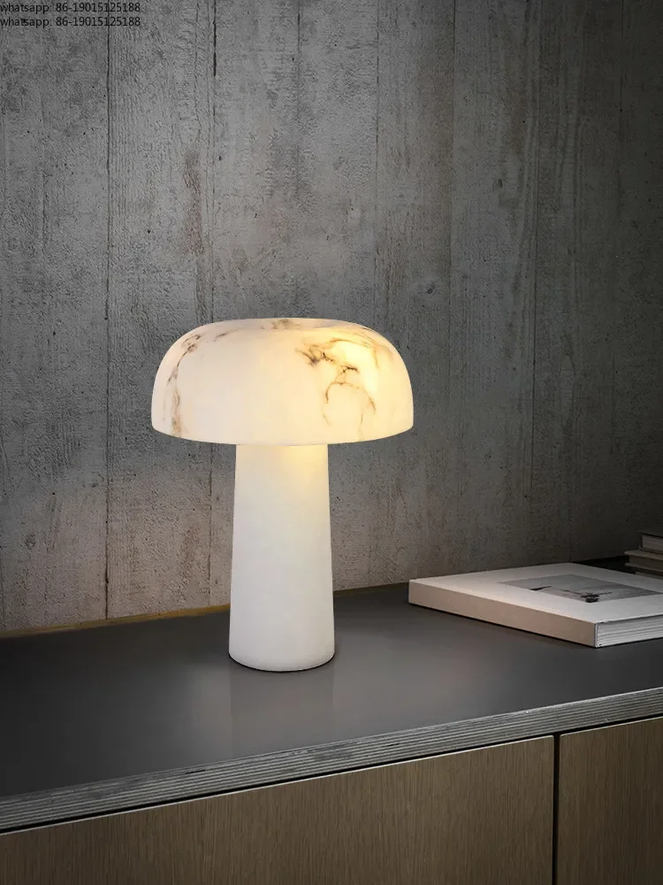 Light luxury imitation marble modern living room bedroom bedside study hotel table lamp