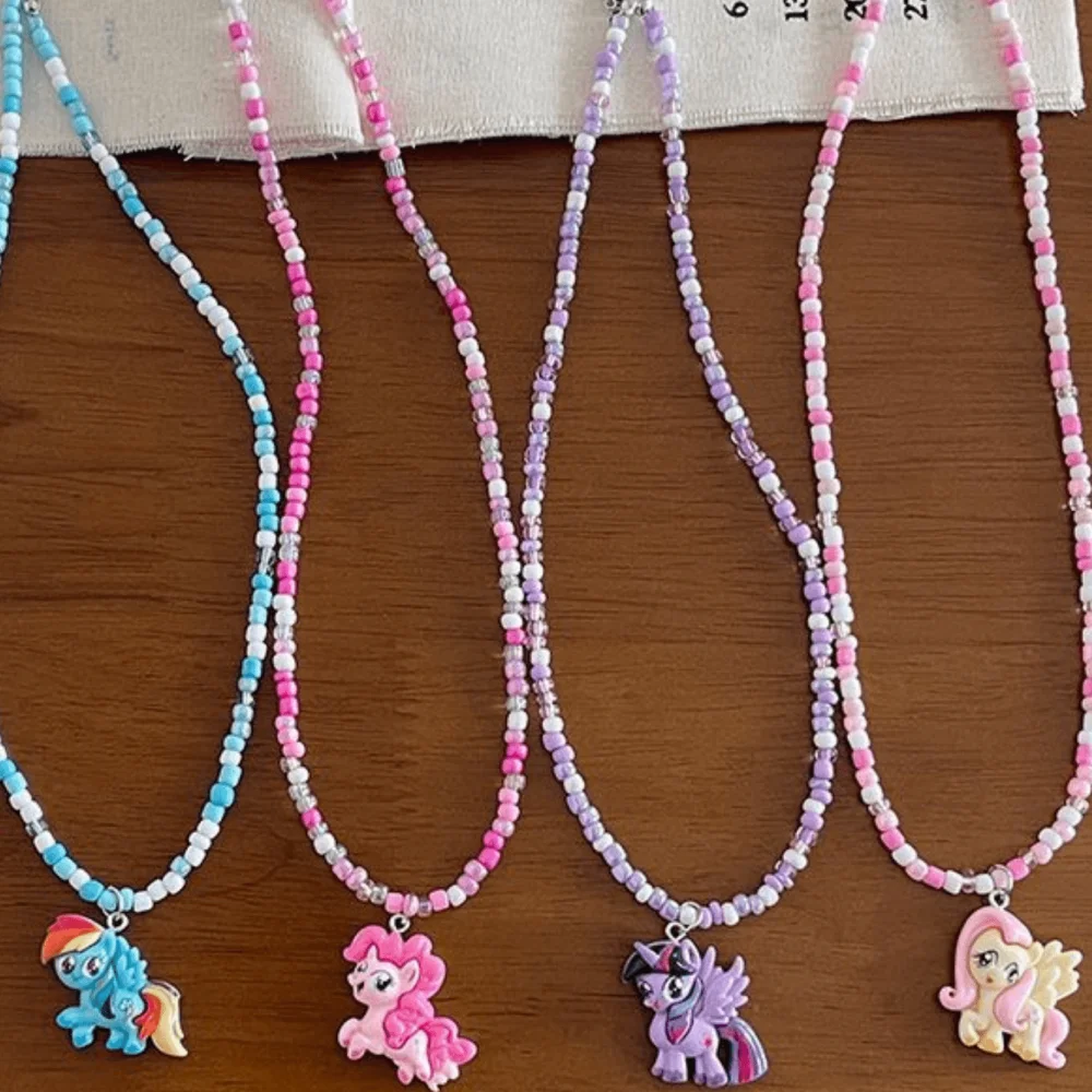 1 pc Cute Cartoon Colorful Bead Necklace - Character Pendant. Creative Gift for Thanksgiving, Christmas, Birthday, and Halloween view 6