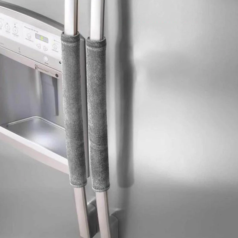 2Pcs Refrigerator Door Handle Cover Kitchen Appliance Decor Anti-Skid Protector Gloves Keep Off Fingerprints for Fridge Oven