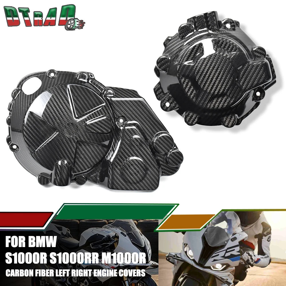 

For BMW S1000RR 2019+ S1000R 2021+ M1000R M1000RR Motorcycle Carbon Fiber Left Engine Case Cover Right Clutch Covers Protections