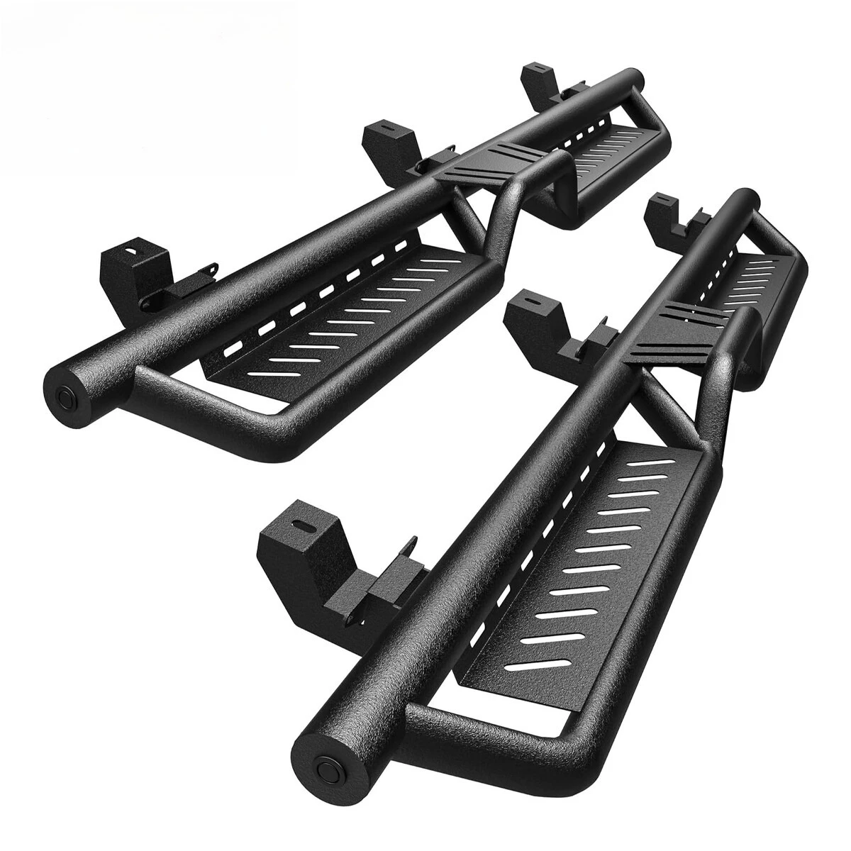 Two-Stair Drop Running Board For 2018-2026 Jeep Wrangler JL 4 Door Side Nerf Bar