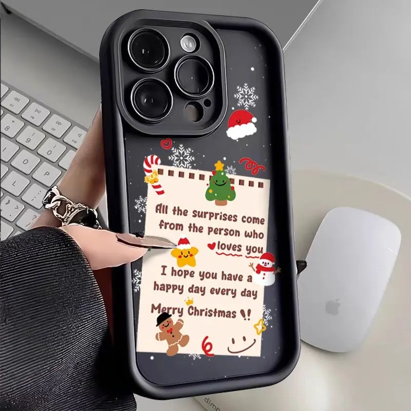 Cute Christmas Santa Snowman Case for Infinix Note 40 Hot 50 40 Pro 30i 30 Play 40i Tecno 30 Spark 30C 10 20C Smart 8 9 7 Cover