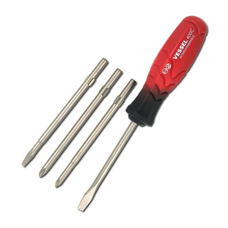 VESSEL TOOL 4 in1 Screwdrivers With 4 Replacement Bit Set Precision Screwdriver Sets Portable TD-2100 precision screwdriver set