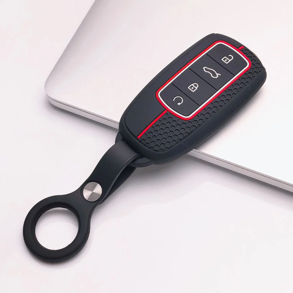 Key Fob Cover for Chery Tiggo 8 Pro Tiggo 7 Pro Omoda C5 Exeed TXL TX VX LX 4 with Keychain Anti-Scratch Shockproof Soft Grip