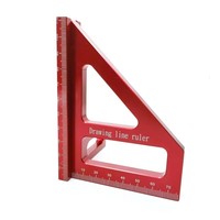 Woodworking Square Protractor Aluminum Alloy Miter Triangle Ruler High Precision Layout Measuring Tool for Engineer Carpenter