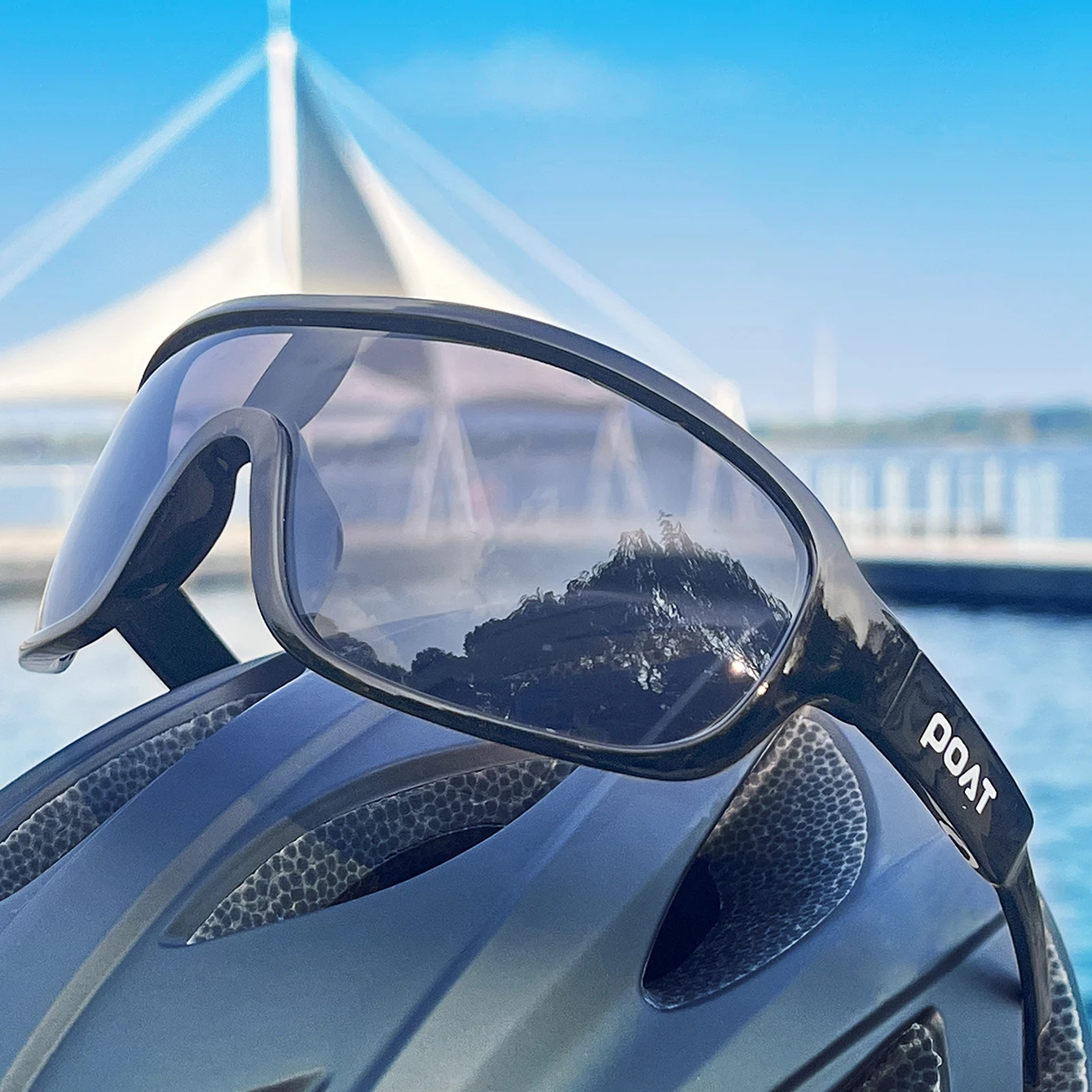 POAT ركوب الدراجات النظارات الشمسية اللونية الرجال النساء في الهواء الطلق تشغيل الطريق الرياضة الذكور BikeFishing يندبروف نظارات