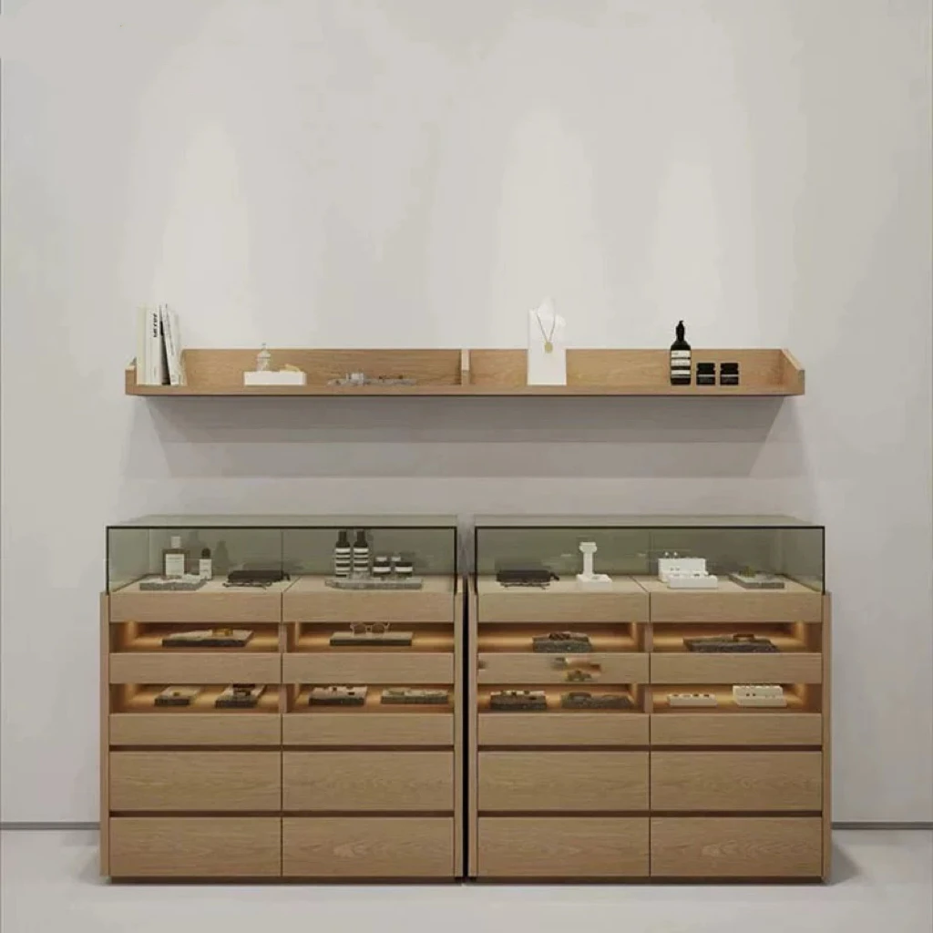 

Showcase Jewelry Cabinet Boutiqu Glass Multi-layer Procurement Simple Counter