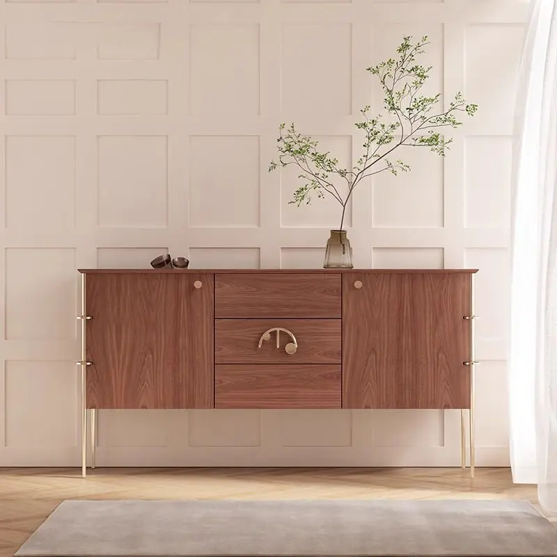 

dining side cabinet modern simple dining room solid wood tea cabinet villa living room American entrance cabinet