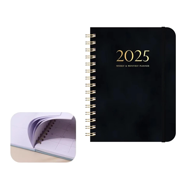 2025 Calendar 140 Pages Notebook Diary 2025 Plan Schedule Strapped Notebook Calendar Weekly Notebook (2025.1-2025.12)