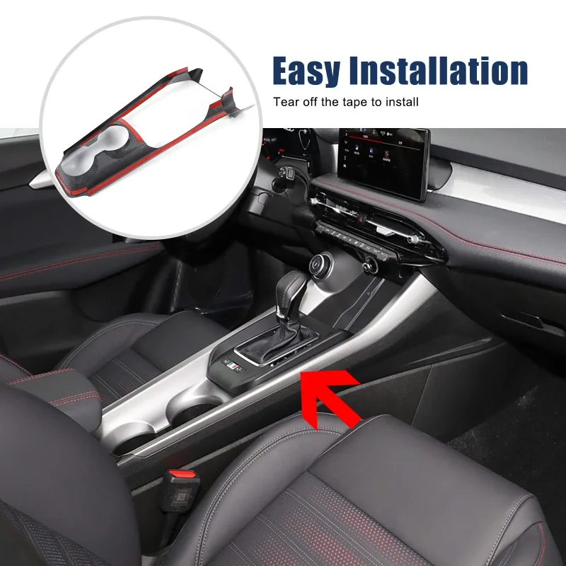 Consola central de fibra de carbono Real, marco de cambio de marchas, pegatina de cubierta embellecedora para Alfa Romeo Tonale, accesorios interiores de coche