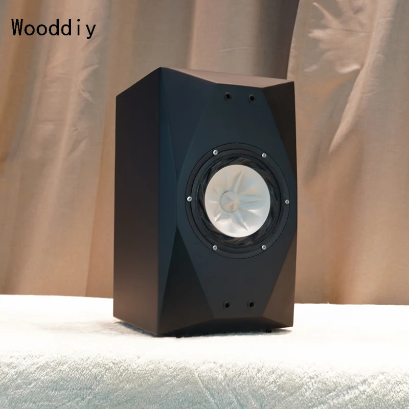 Wooddiy Hifi 6.5 Inch Full-range One Speaker Empty Box One Pair Black White Bevel Enclosures B6