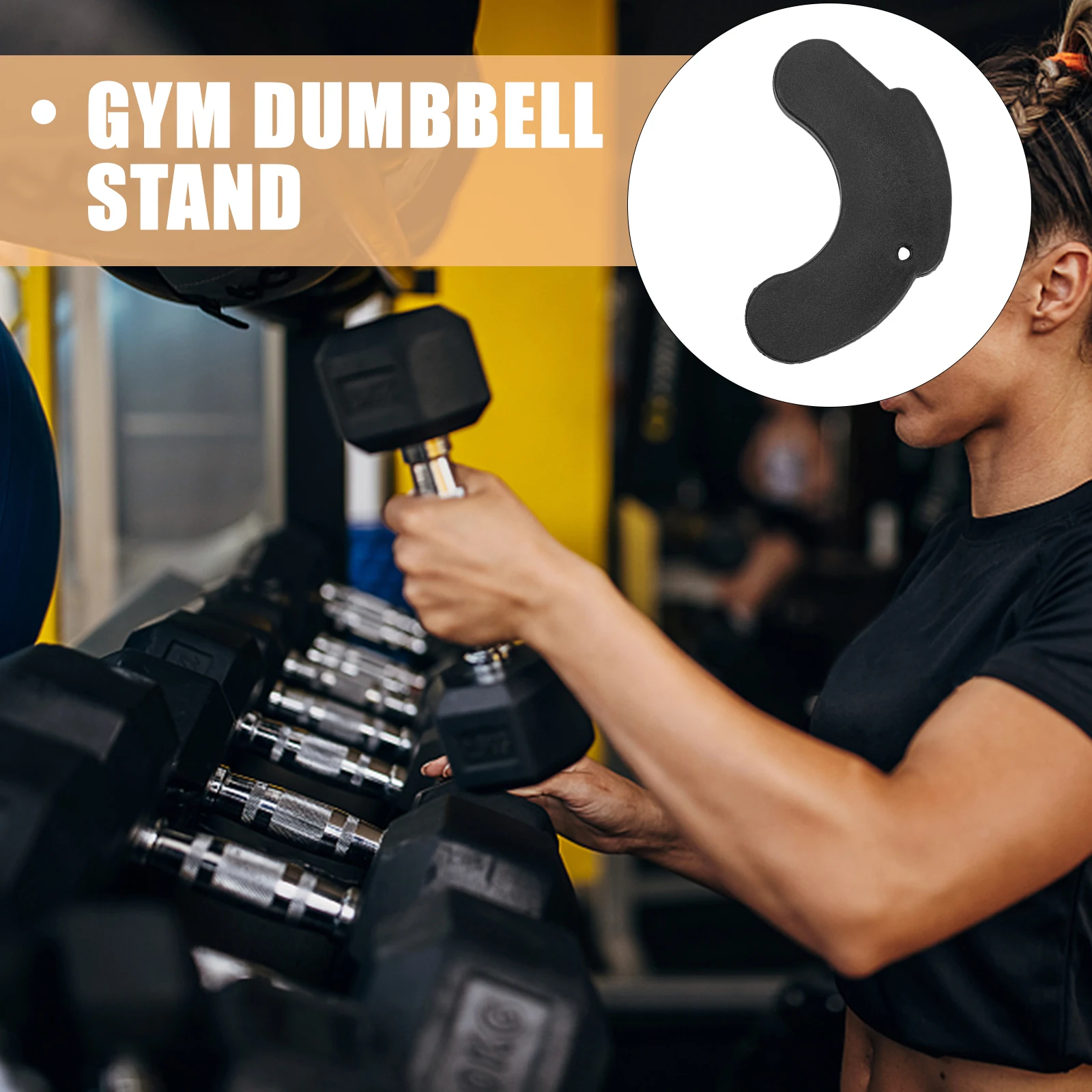 

6 Pairs Dumbbell Shockproof Durable Safe Long Use Practical Fitness Tool Gym Home Dumbbells Holder Anti Slip Weightlifting Pad
