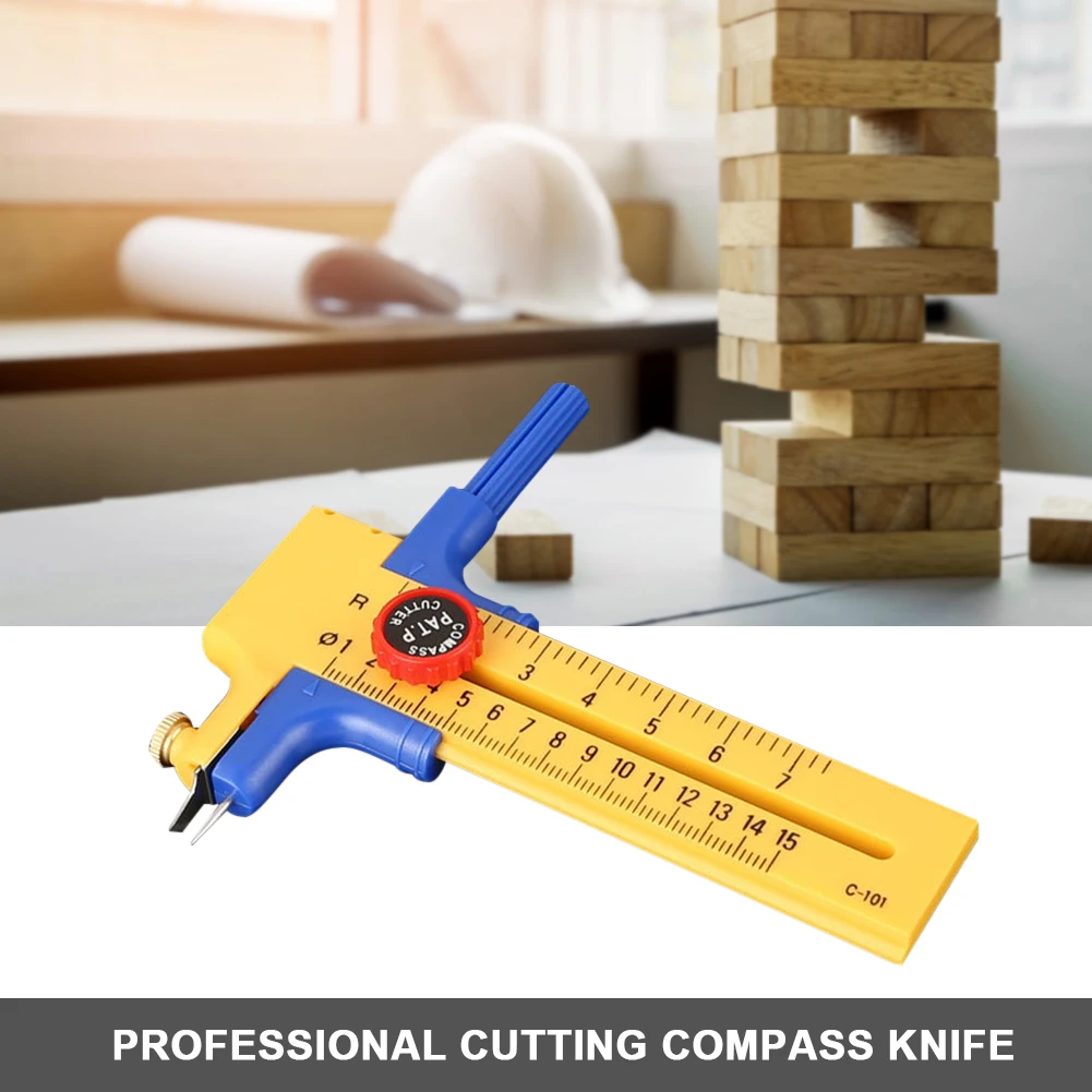 

Compass Circle Cutter Circular Cutting Tool Adjustable Compass Circle Cutter Dia 10mm-150mm