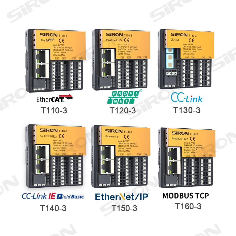 

SiRON T1 Series Analog Digital Io Bus Control Module EtherCAT Profinet Remote Io Module