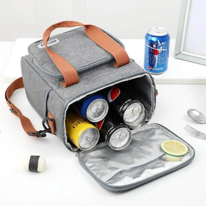 

2025 Fashion Large Capacity Handheld Insulated Bag Aluminum Foil Thickened Waterproof Office Worker Lunch Bag