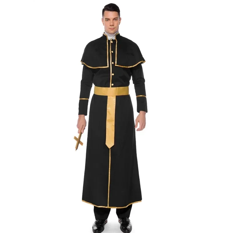 ☆ Costumes de cosplay SunlCos pour hommes, noirs, de missionnaire, de Pâques, de Jésus, de pape, de prêtre, pour le carnaval, Halloween, Noël, fête, père Su ☆