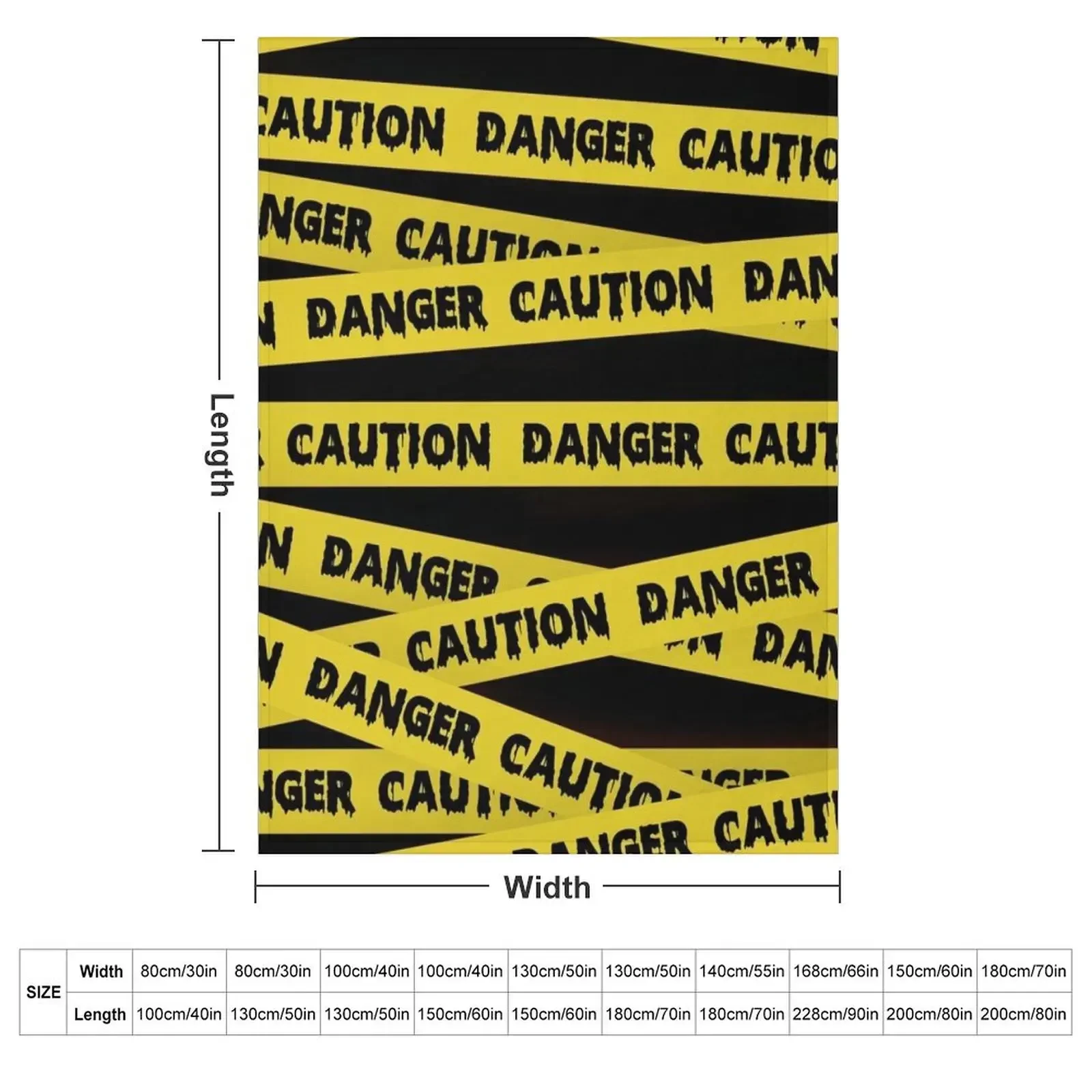 Caution Tape Danger Crime Scene Tape Throw Blanket couch cozy soft plush fuzzy picnic outdoor blanket