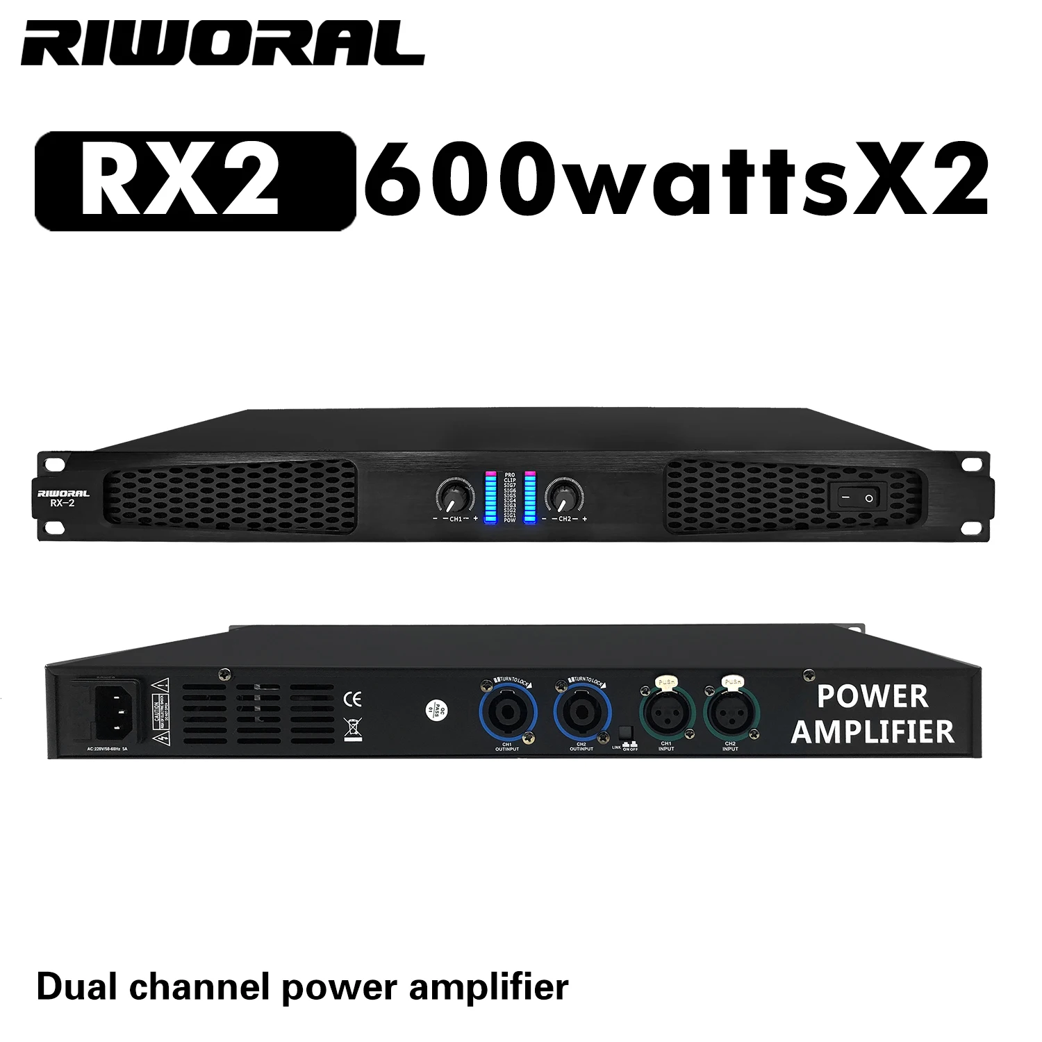 Top Quality Lab Gruppen Riworal RA-2 800W*4 Power Amplifier Professional 1000W For pa Subwoofer and Big Speaker