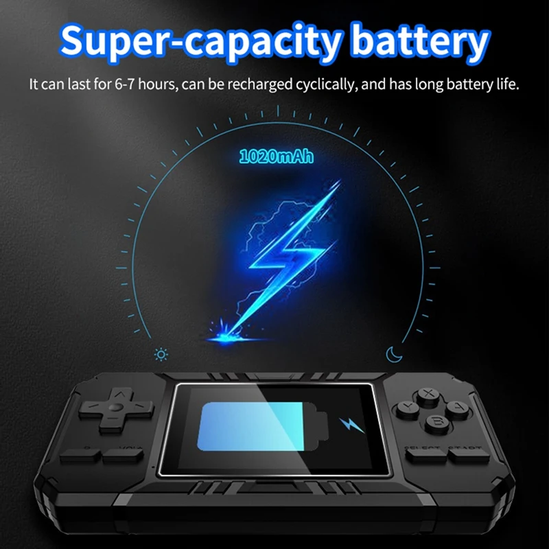 Retro Portable Mini Handheld Game Console 8-Bit 3.0 Inch Color Screen LCD Game Player Built-In 500 Games