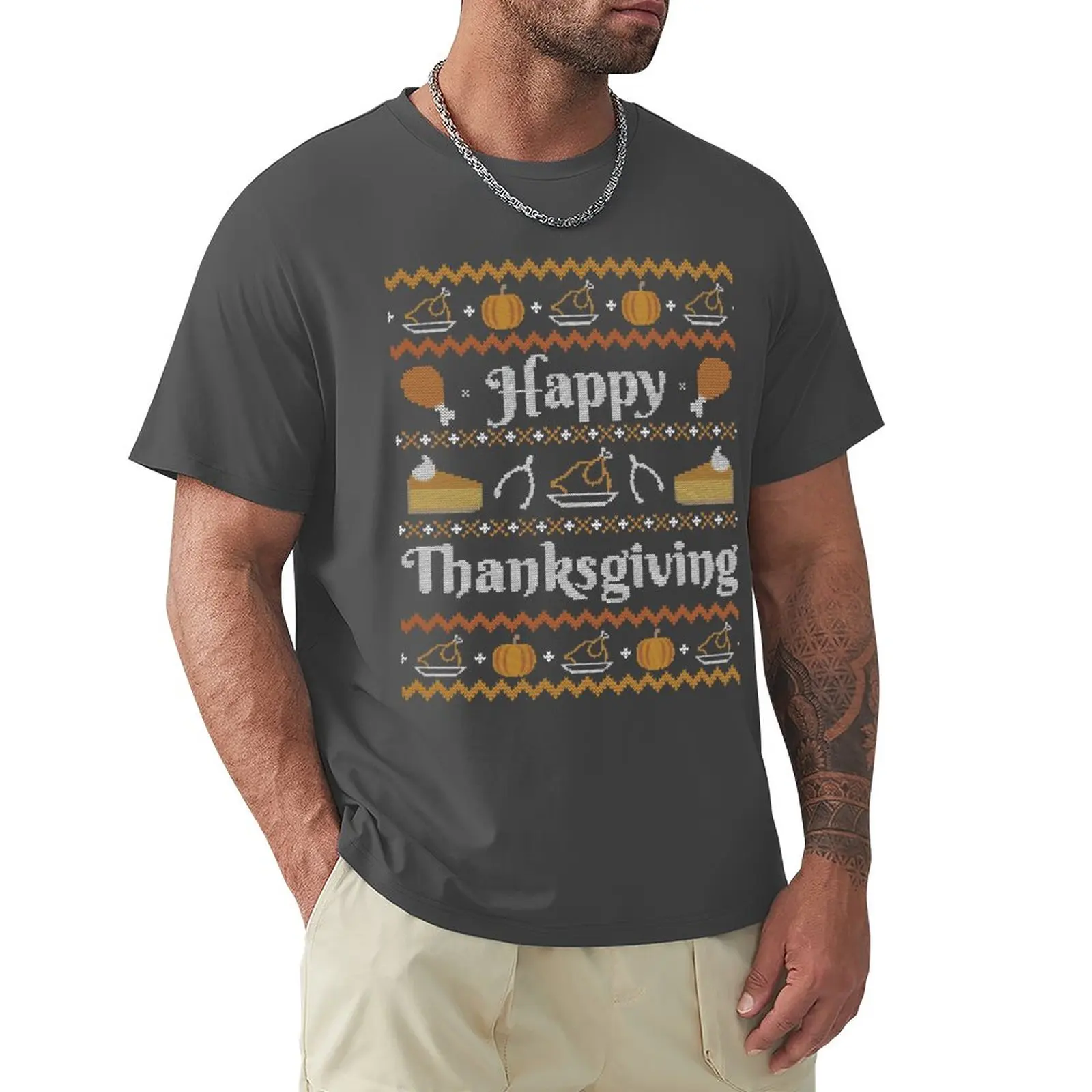 

Happy Thanksgiving, Ugly Thanksgiving Sweater T-Shirt new edition t shirt mens funny t shirts