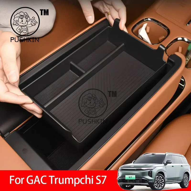 

For GAC Trumpchi S7 2025 2026 Car Armrest Storage Box Center Console Organizer Center Console Interior Accessories
