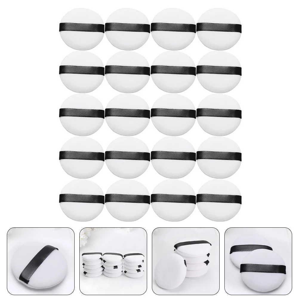 20 pièces petits cosmétiques bouffées doux confortable tampon de maquillage outil de maquillage fille visage poudre libre fille bouffée tampon de poudre libre