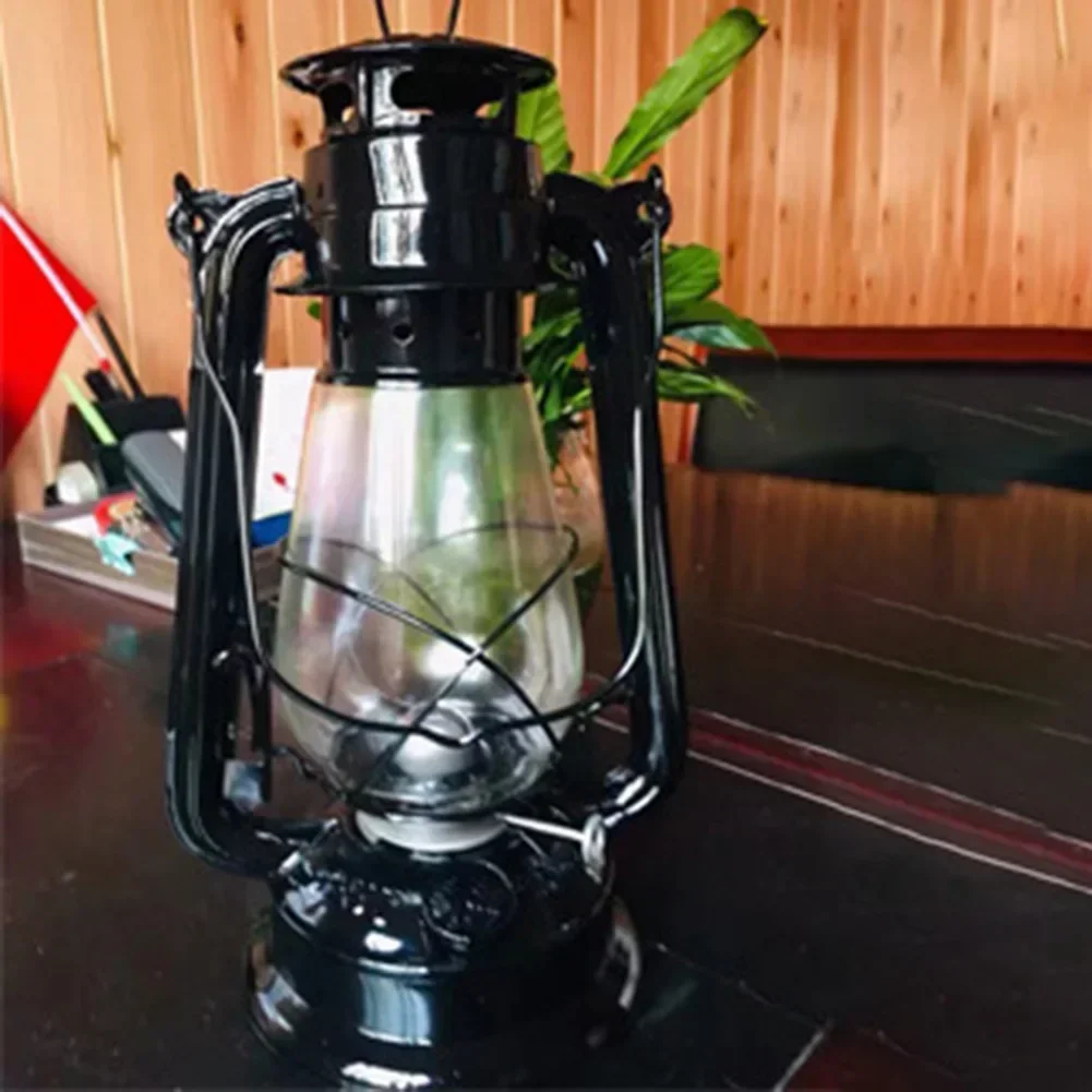 Vintage Kerosene Oil Lamp Lantern 26/31cm Retro Kerosene Light Camping Tent Decorative Atmosphere Lighting Outdoor Campinglight