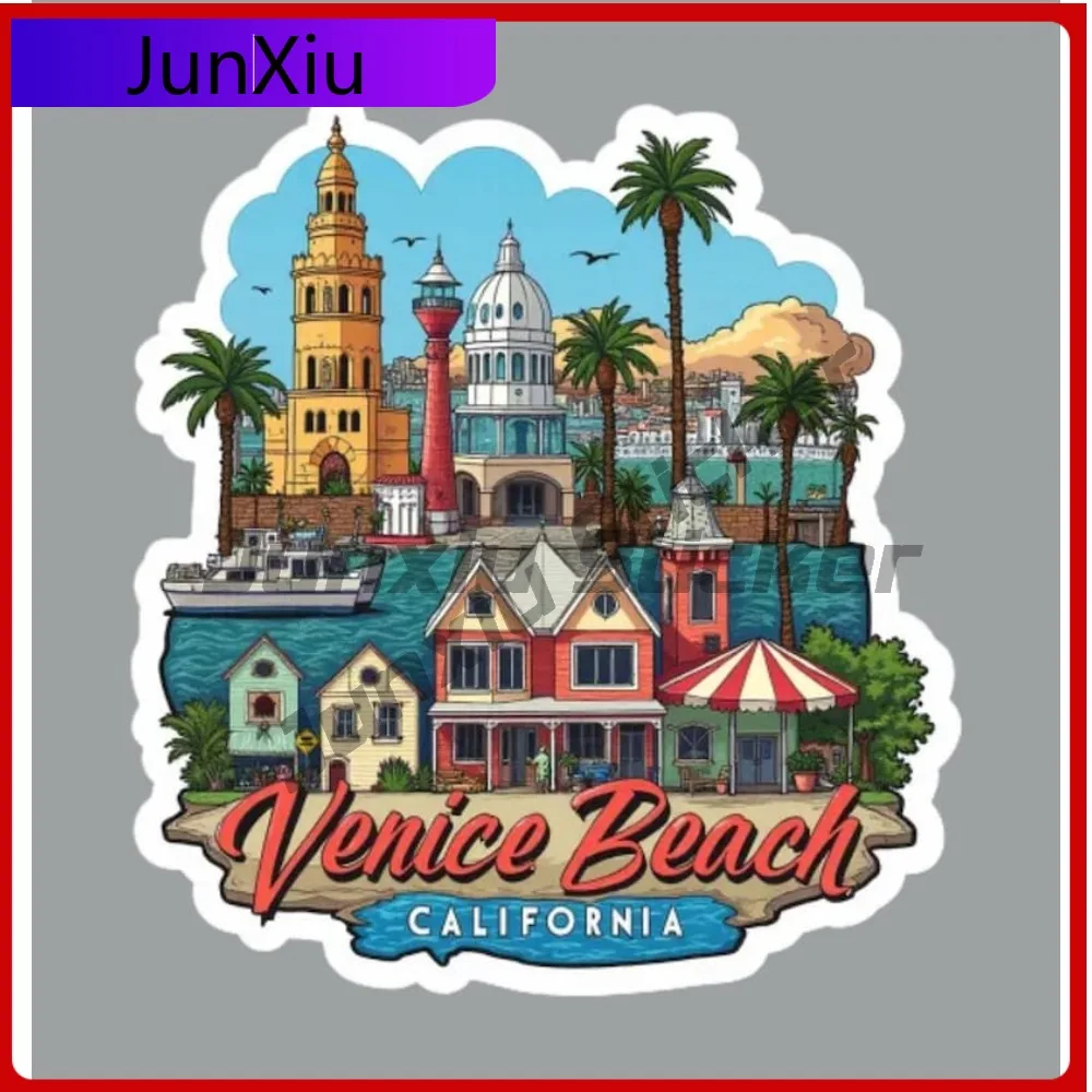 

Venice Beach California Sticker Fridge Or Laptop Motorcycle Bumper Scratch Cover Sticker For Car Windows Protector Truck Camper