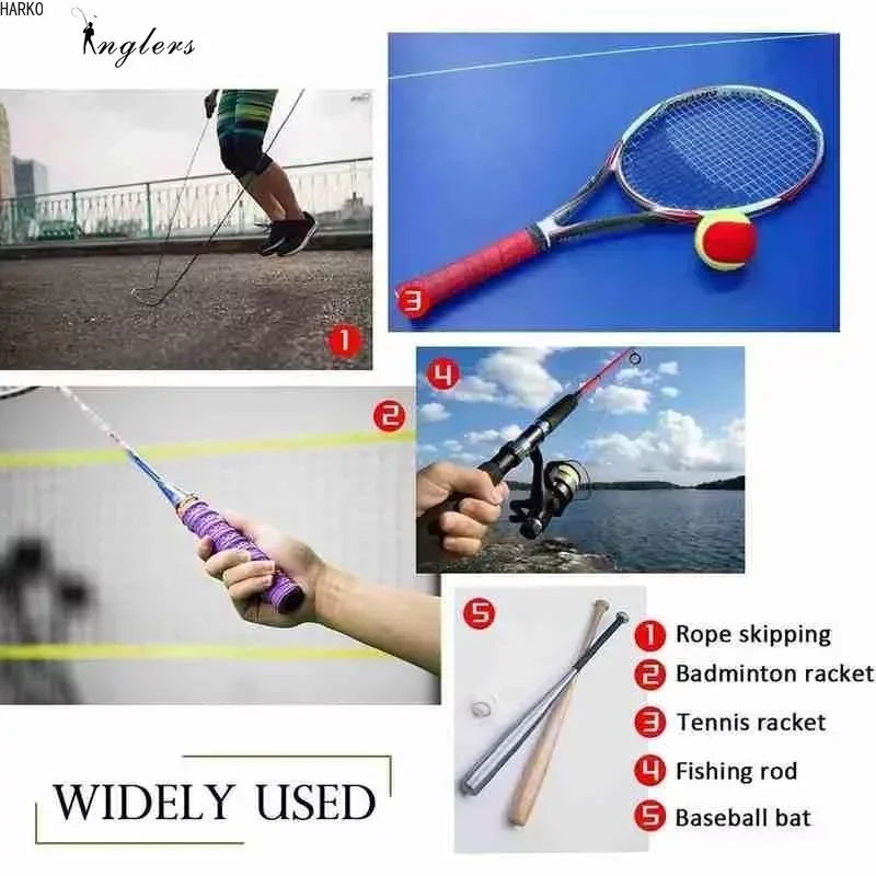 Anti-slip Breathable Sport Over Grip Sweatband Tennis Overgrips Tape Badminton Racket Grips Sweatband Fishing Rods OverGrip Band