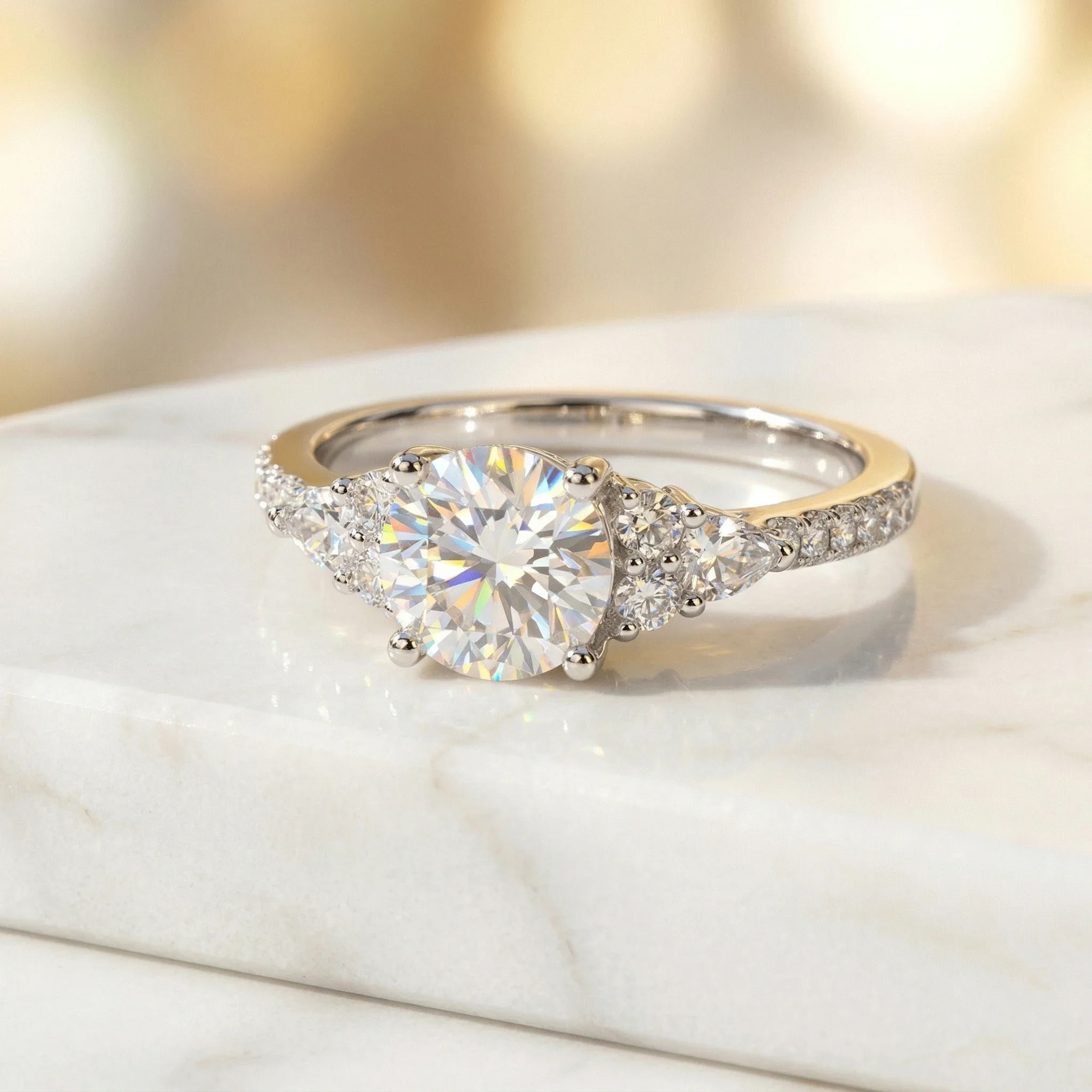 

Кольцо с муассанитом 2 карата, цвет D, чистота VVS1, серебро S925, с боковыми камнями и ореолом, роскошное, высококачественное, с инкрустацией камней, для помолвки, свадьбы, годовщины, дня рождения