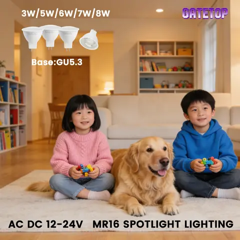 1-20pcs 3W-8W MR16 Bulb GU5.3 Low Voltage AC DC 12V 24V LED Spotlight 120degree 38degree  Replace 50W Halogen Lamp Living Room
