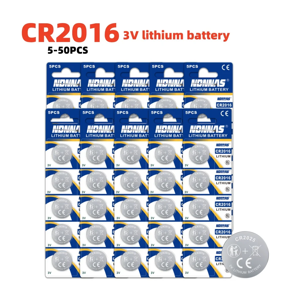 CR2016 3V Lithium Button Cell Battery For Watch,Toy,Key Fob,Calculator,Remote, Medical Devices – LM2016,BR2016,DL2016 – 2-100pcs