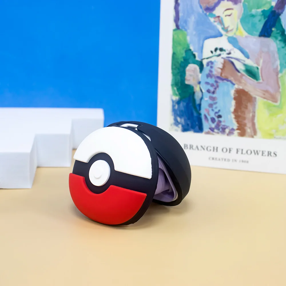 MINISO Pokemon Poké Ball Earphone Case Cover For Samsung Galaxy Buds Live/Pro/2 Silicone Wireless Earbuds Protective Cover