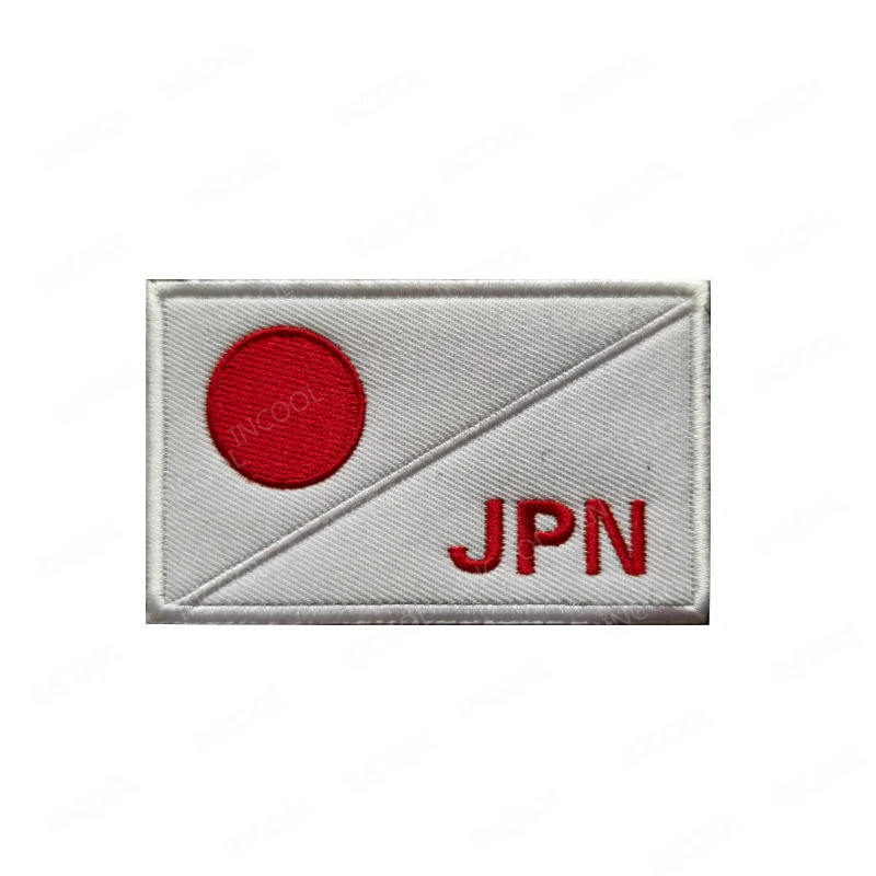 Japan Flag Embroidered Patch IR Infrared Reflective Flags PVC Japanese Patches Appliqued Strip Patches For Clothing Cap